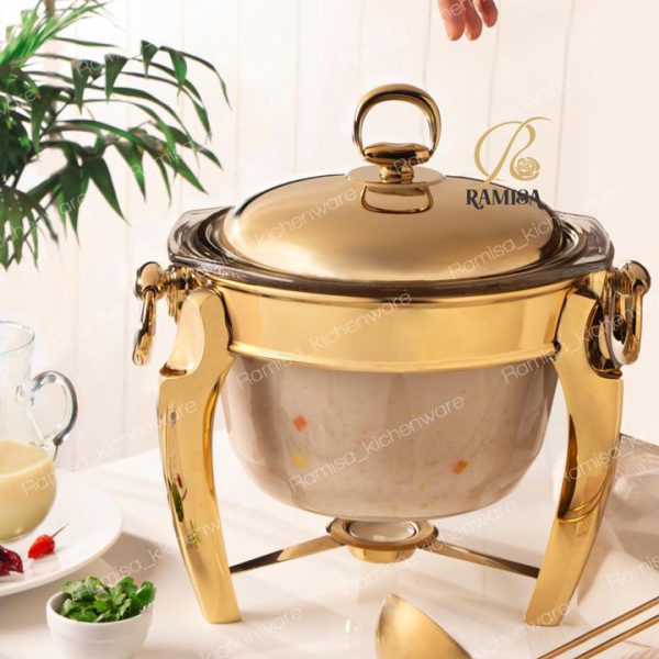 سوفله سوپ خوری رامیسا مدل تمام طلایی